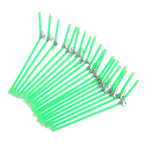 20 Stück Grüne Metall-Anti-Verhedderung-Futterboote mit Clips, Röhren 200x4,9 mm