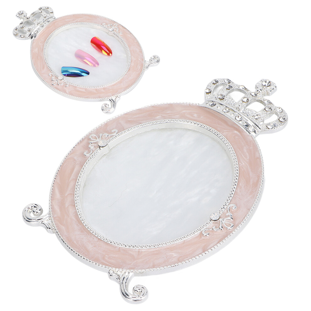 Silver Resin Nail Art Palette - Durable Mixing Plate For Salon & Home Use
