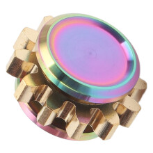 Jouet Ă doigt en laiton avec engrenages, portable, amovible, multicolore, 22x13 mm