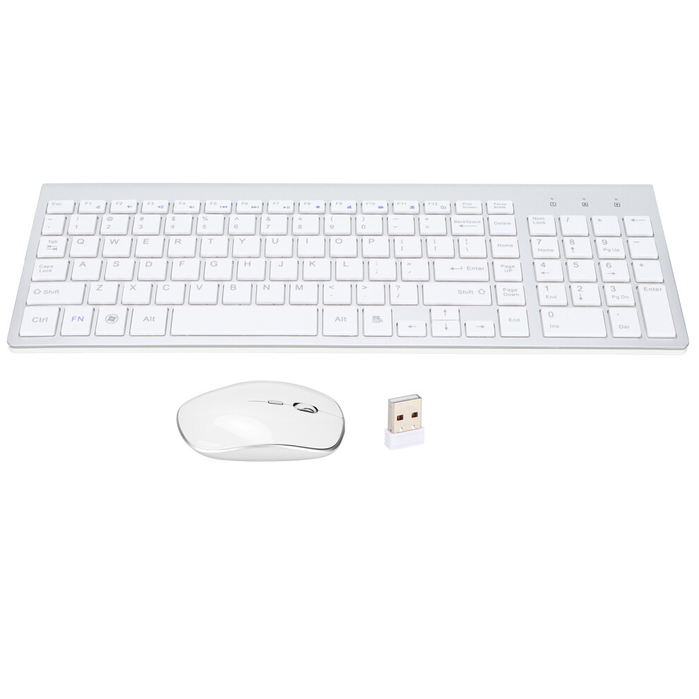 Wireless Keyboard And Mouse Combo, Full-Sized Ergonomic Computer Keyboard With 2.4Ghz Usb Cordless Keyboard Silent Design, Number Keypad Multimedia 9433291541333