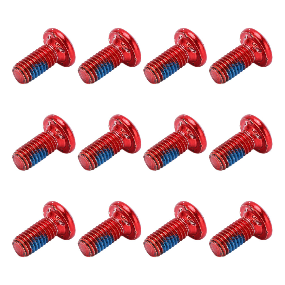 12Pcs Alloy Steel Bike Disc Brake Rotor Bolts T25 M5x10mm Red 4231376886837