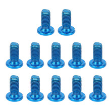 12 Stück Alloy-Stahl Fahrradbremsenscheibenmuttern T25 M5x10mm Blau