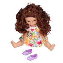 Poupée bébé fille articulée de 14 pouces, tissu/vinyle, 35 cm