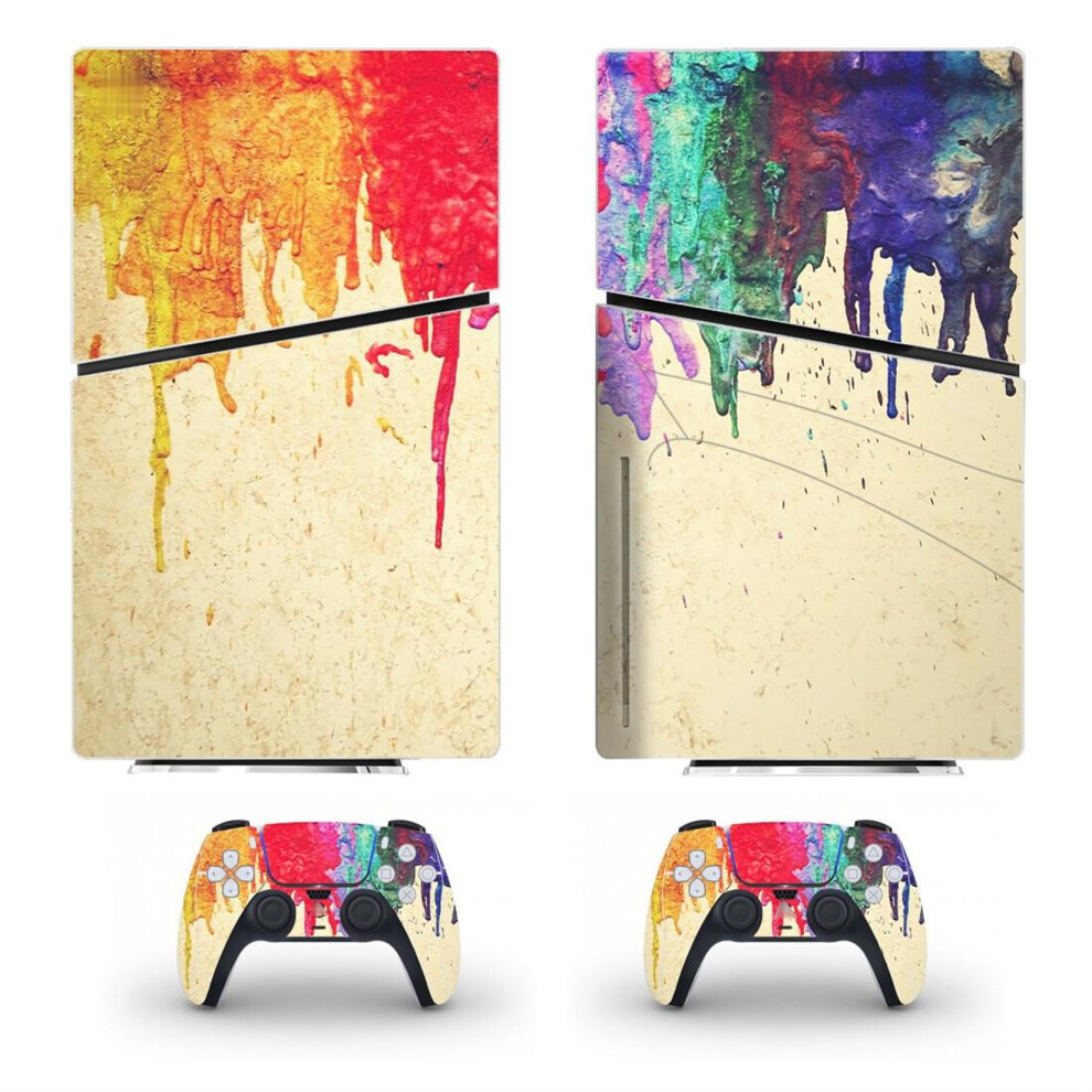 Console Remote Skin Ps5 Slim Disc Edition Vinyl Cover Skins Wraps Scratchresistant, Compatible With Ps5 Slim 84048 9187378514108