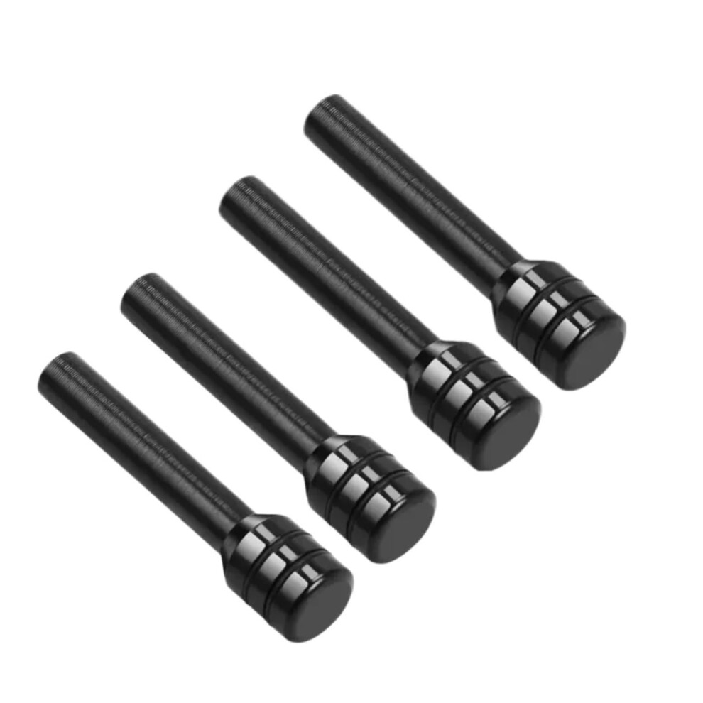 Door Lock Knob Pins Aluminum Alloy 4Pcs Easy Installation Interior Upgrade For Toyota Black 9187378514146