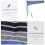 Outsunny Outsunny 2 Pieces Replacement Cushions for Garden Bench, with Strips, Blue 6