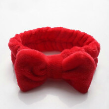 (B) Fleece Bowknot Spa Headband For Face Washing Indulge in Ultimates Comfort for Relaxing Bath Time