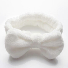 (A) Fleece Bowknot Spa Headband For Face Washing Indulge in Ultimates Comfort for Relaxing Bath Time