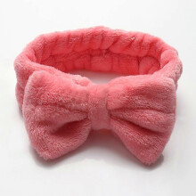 (G) Fleece Bowknot Spa Headband For Face Washing Indulge in Ultimates Comfort for Relaxing Bath Time