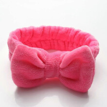 (E) Fleece Bowknot Spa Headband For Face Washing Indulge in Ultimates Comfort for Relaxing Bath Time