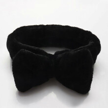 (C) Fleece Bowknot Spa Headband For Face Washing Indulge in Ultimates Comfort for Relaxing Bath Time