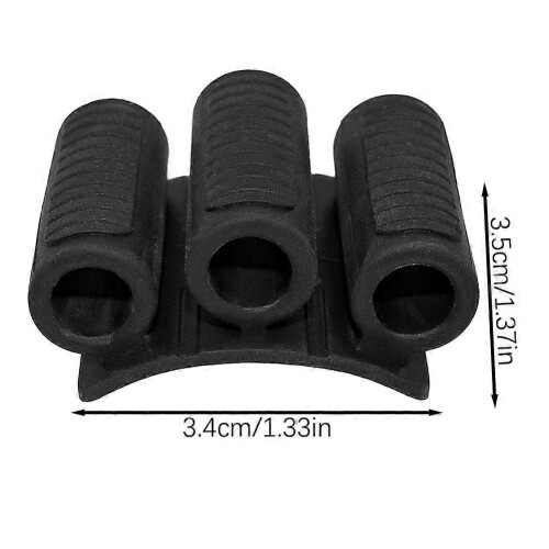 (Black with adhesive) 3 Holes Screwdriver Bit Holder Multipurpose Rubber Screwdriver Bit Holder for Tool Organization & Workshop Efficiency 2