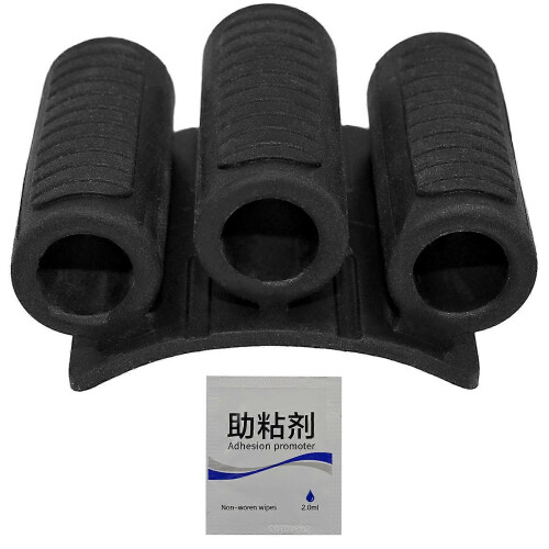 (Black with adhesive) 3 Holes Screwdriver Bit Holder Multipurpose Rubber Screwdriver Bit Holder for Tool Organization & Workshop Efficiency