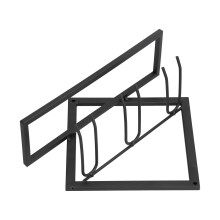 Schwarzes Rhombus Wandmontage-Weinregal mit Doppelhaken für Weinkeller & Barbereich