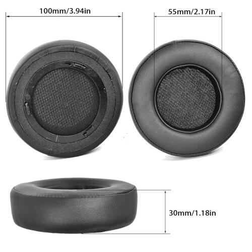 Coussinets d'oreille en mousse, couvre-tasse pour casques-Noir 2
