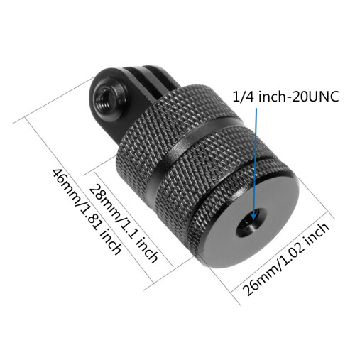 Support de caméra en aluminium 1/4 pouces 20,-Noir Couleur Noir 1
