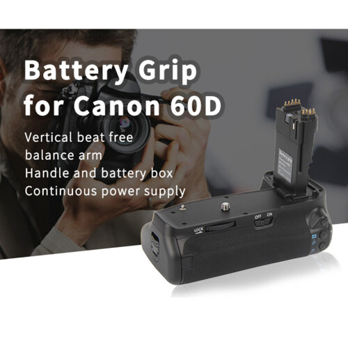Vertical Hand Grip for 60Da 6D Camera Can Install 2pcs LP-E6 2