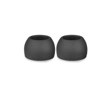 Ergonomic Design Soft Earbuds Fits Ear Canal for -Black Medium