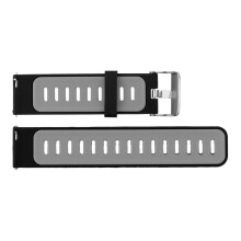 Soft Strap Smartwatch Silicone Bracelet Sweatproof-Black gray