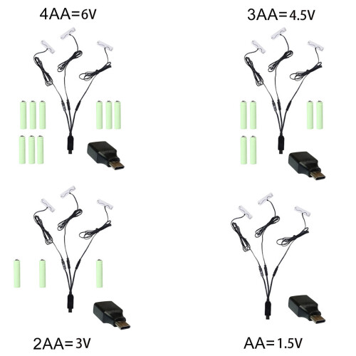 3in1 LR6 AA Battery Eliminator for Christmas Light-3V model 1