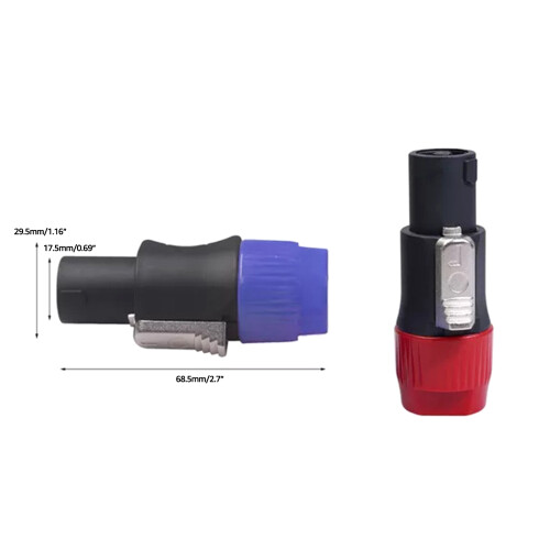 10Pcs NL4FC 4 Pole Audio Speaker Ohm Plug Replacement-Red 2