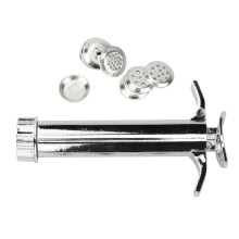 Handheld Clay Extruder for Craft and Culinary Projects, Multifunction Mud Extruder with Interchangeable Tip Molds, Stainless Steel Sculpture Tool for