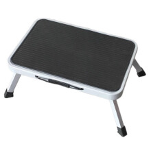 Lightweight Folding Metal Step Stool, Portable Step Ladder with Multi-Purpose Functionality and Non-Slip Surface, Sturdy Compact Design for Home