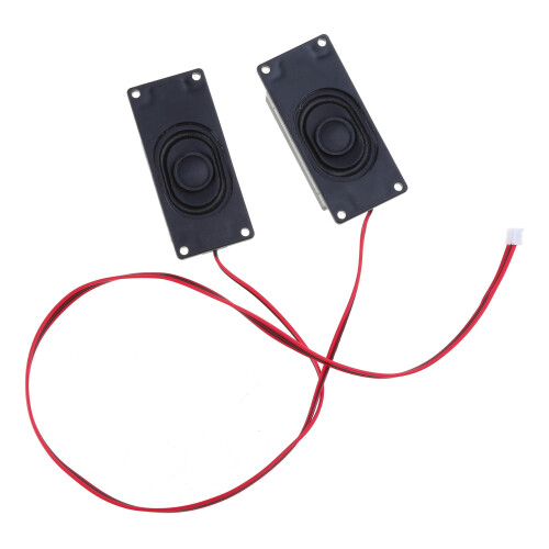 2Pcs Computer Speaker 3070 Rectangle-  Black