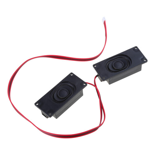 2Pcs Computer Speaker 3070 Rectangle-  Black 1