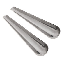 2er-Pack manueller Futterlöffel für Vögel, Huhn,-Silber