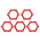 5 stuks Anti-Roll Ring voor Handheld Microfoon Anti Slip-Rood 1