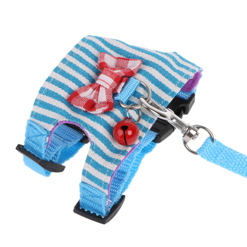 Bow Hamster Harness Vest Adjustable Walking Leash Comfort-S 02 1