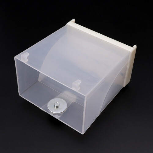 Parakeet Feeder Clear Automatic Food Dispenser Acrylic-White 2