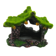 Aquarium Decoration Simulated Resin Hideout Rock-Green