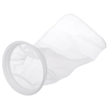 Aquarium Filter Sock 17 Inch Long 7 Inch Plastic Rings-White M