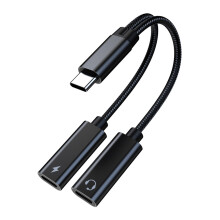 Adaptateur OTG de type C 2 en 1 USB C vers USB femelle avec-Noir