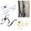 Reptile Training Lead Harness 1.2M Lizard Leash Rope-black 4