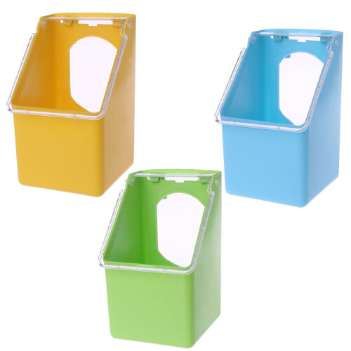 Drinking Cups Feed Tray with Hooks & Cover for Poultry-Blue 1