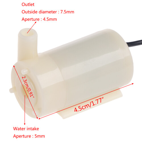 Mini-Tauchwasserpumpe, einstellbarer Durchfluss, leise,-Schwarz 2