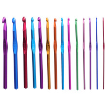Set de cârlige de croșetat ergonomice, mâner din aluminiu, material ușor și rezistent, bucle netede, fără agățare, potrivit pentru mâinile