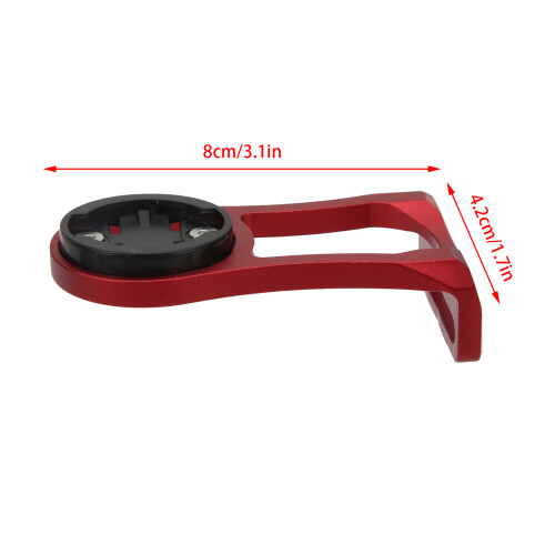 Supporto per computer da bici Out Front in lega CNC rosso Ø38mm 2