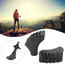 4 Stück Gummispitze für Trekkingstöcke, Schwarz, Innendurchmesser 12 mm