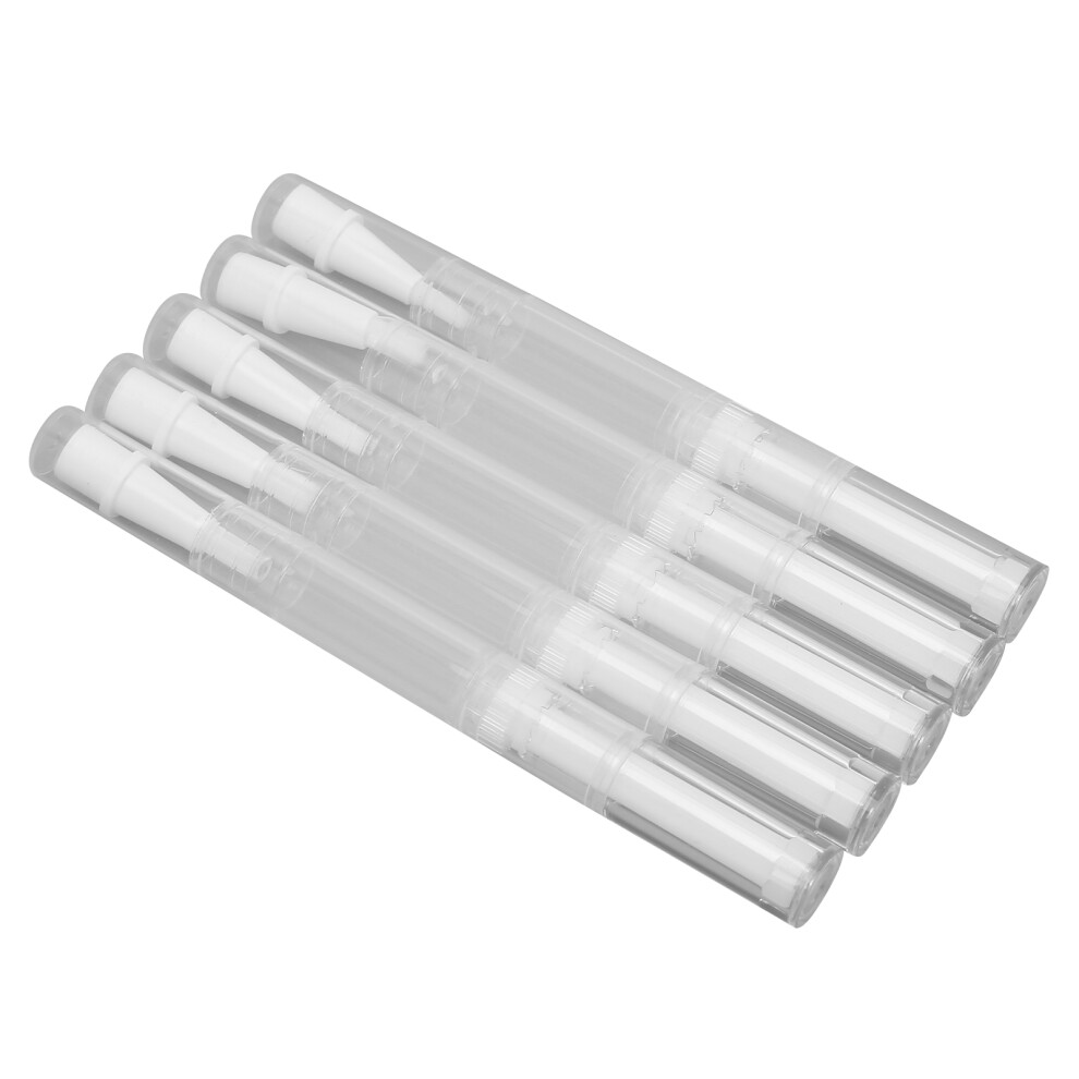 Reusable 4.5ml Nail Oil Treatment Pen with Brush Transparent Cosmetic Container