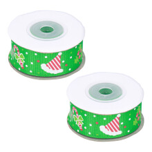 Weihnachtsgeschenkband, dekoratives Band mit leuchtenden Farben und vielfältigen Designs, robustes Weihnachtsband zum Basteln, Dekorieren und für