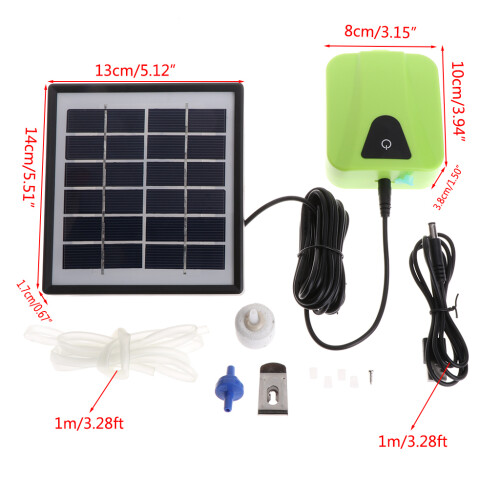 Pompe à oxygène à énergie solaire pêche/aquariums/panne de-Vert 2