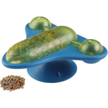 (Blue) Cat Lea Food Toys Cat Rotating Suct Toys Cat Relieves Boredom Toys Interactive Toy Pet Toys