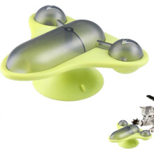 (Green) Cat Lea Food Toys Cat Rotating Suct Toys Cat Relieves Boredom Toys Interactive Toy Pet Toys