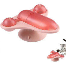 (Pink) Cat Lea Food Toys Cat Rotating Suct Toys Cat Relieves Boredom Toys Interactive Toy Pet Toys