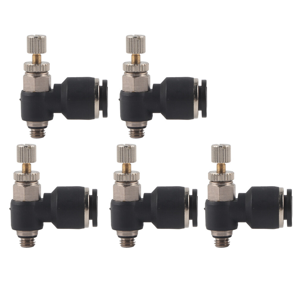 Sc Pvc Right Angle Throttle Valve 6-M5 Male Thread For Gas Control 9301376912630
