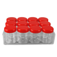 Organizzatore di pillole in plastica trasparente 12-2 con design rotondo a spirale